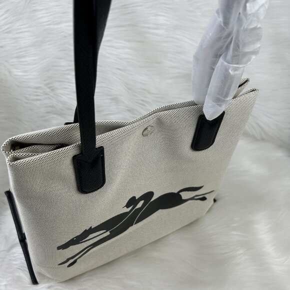 New Longchamp Essential Toile Large Canvas Tote bag - Picture 6 of 9